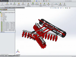 WG 1014 - Diskli tırmık 150 - 240 cm 3D Model