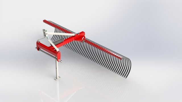 WG 1016 - Landscape rakes 100 - 250 cm 3D Model .c4d .max .obj .3ds .fbx .stl .blend 