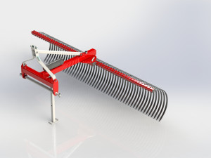WG 1016 - Landscape rakes 100 - 250 cm Model 3D