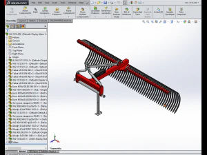 WG 1016 - Landscape rakes 100 - 250 cm 3D Model