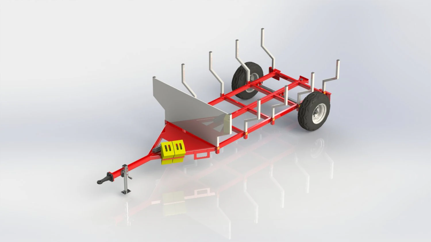 WG 6003 - Trailer for wood 3D Model .c4d .max .obj .3ds .fbx .stl .blend 