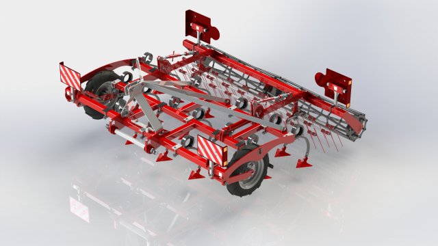 WG 0014 - Landscape cultivator 3x300 cm 3D 모델 .c4d .max .obj .3ds .fbx .stl .blend 