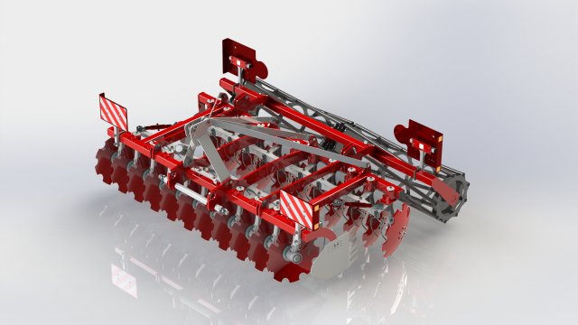WG 0016 - Disc harrow 300 cm Modelo 3D .c4d .max .obj .3ds .fbx .stl .blend 