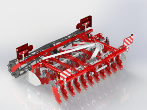 WG 0016 - Disc harrow 300 cm Modelo 3D