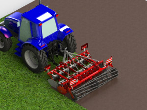 WG 0016 - Disc harrow 300 cm Modelo 3D