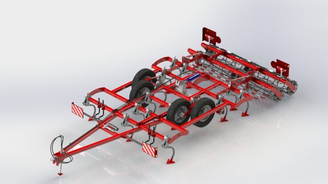 WG 0005 - Cultivator of continuous processing 300cm 3D Model .c4d .max .obj .3ds .fbx .stl .blend 