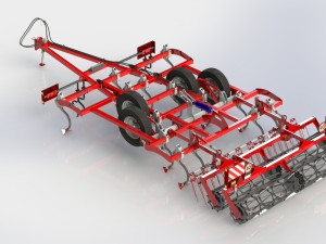 WG 0005 - Cultivator of continuous processing 300cm 3D Model