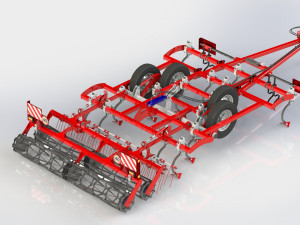 WG 0005 - Cultivator of continuous processing 300cm 3D Model