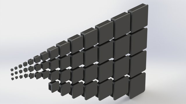 Set of square plugs 3D Model .c4d .max .obj .3ds .fbx .stl .blend 