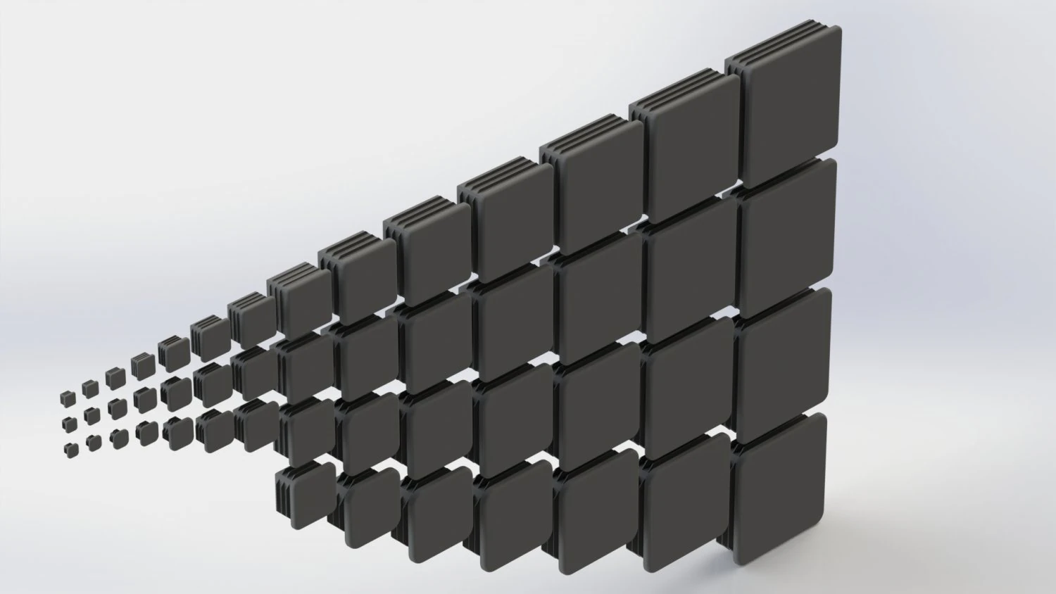 Set of square plugs 3D Model .c4d .max .obj .3ds .fbx .stl .blend 