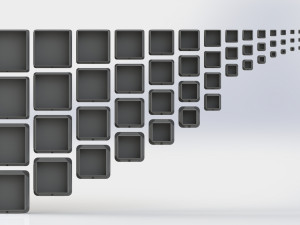 Set of square plugs 3D Model