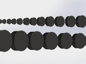 Set of round plugs Model 3D