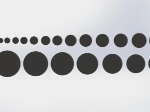 Set of round plugs 3D Model