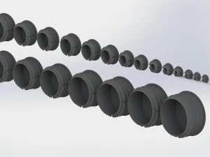 Set of round plugs 3D Model