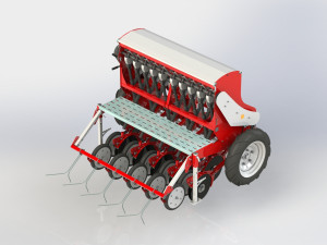 WG 1022 - Mounted mechanical seed drill Modelo 3D