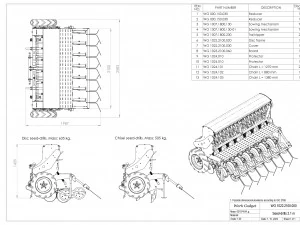 WG 1022 - Mounted mechanical seed drill 3D Model