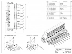 WG 1022 - Mounted mechanical seed drill 3D Model