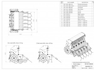WG 1021 - Variator seed drill Modelo 3D