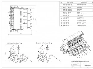 WG 1021 - Variator seed drill 3D Model