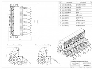 WG 1021 - Variator seed drill Modelo 3D