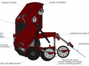 WG 1021 - Variator seed drill 3D Model