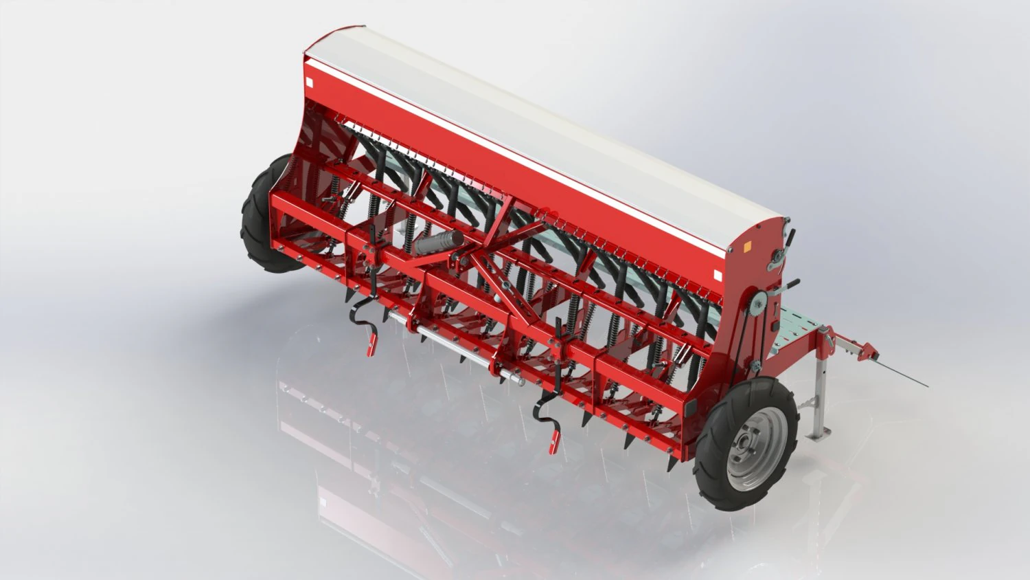 WG 1023 - Mounted mechanical seed drill 3D Model .c4d .max .obj .3ds .fbx .stl .blend 