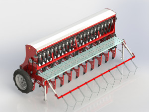WG 1023 - Mounted mechanical seed drill Modelo 3D