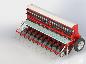 WG 1023 - Mounted mechanical seed drill Modelo 3D