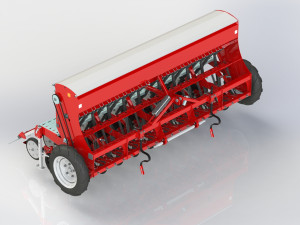 WG 1023 - Mounted mechanical seed drill Modelo 3D