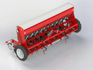 WG 1023 - Mounted mechanical seed drill 3D Model