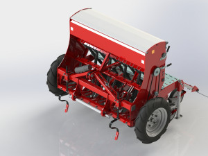 WG 1023 - Mounted mechanical seed drill Modelo 3D