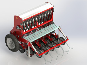 WG 1023 - Mounted mechanical seed drill Modelo 3D