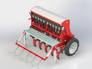 WG 1023 - Mounted mechanical seed drill Modelo 3D