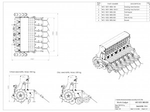 WG 1023 - Mounted mechanical seed drill Modelo 3D