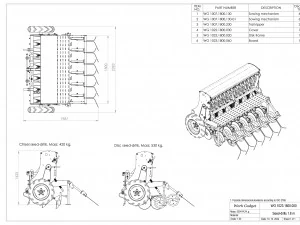 WG 1023 - Mounted mechanical seed drill 3D Model