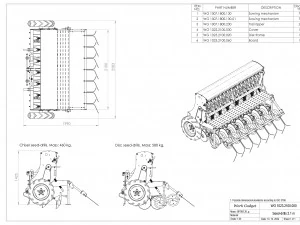 WG 1023 - Mounted mechanical seed drill 3D Model