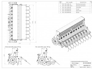 WG 1023 - Mounted mechanical seed drill Modelo 3D
