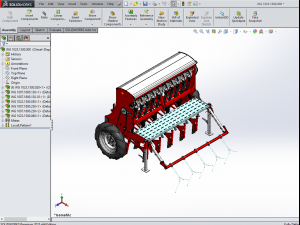 WG 1023 - Mounted mechanical seed drill Modelo 3D