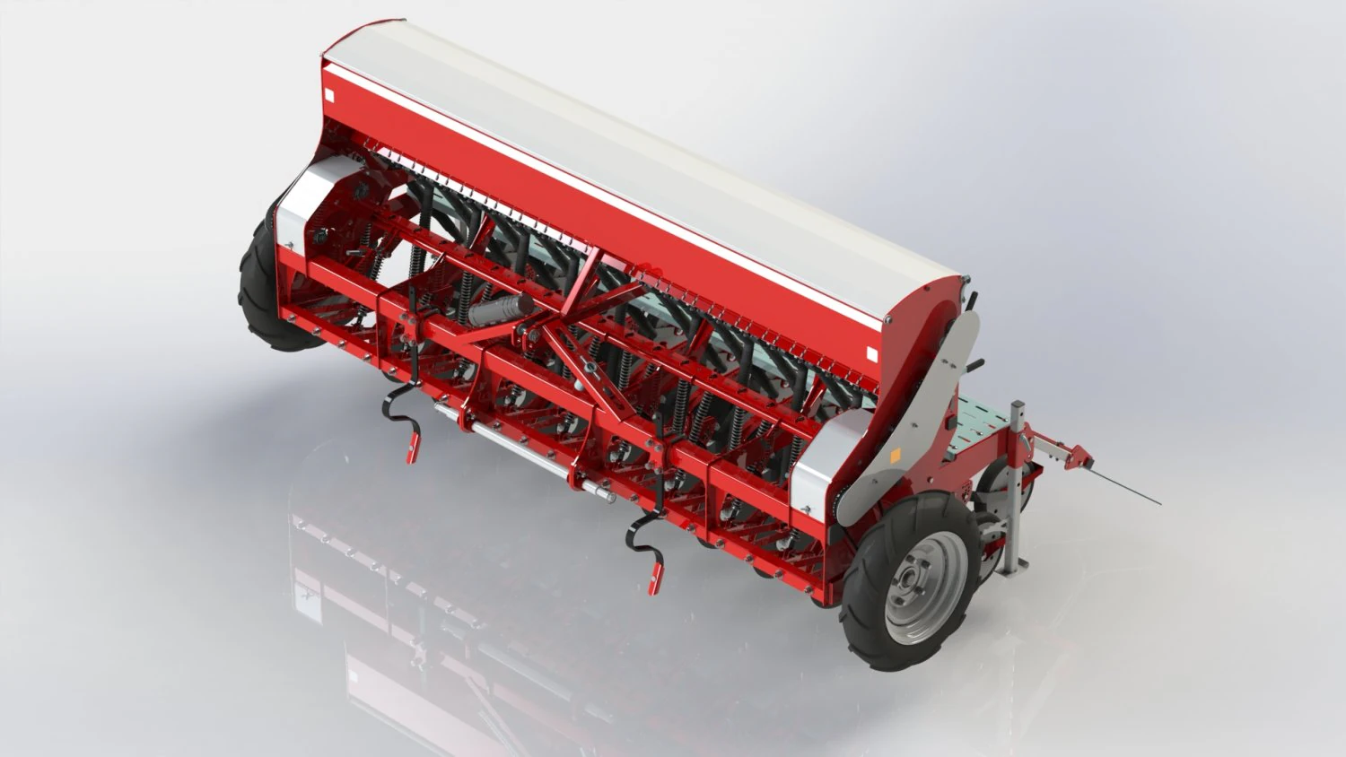 WG 1024 - Mounted mechanical seed drill 3D Model .c4d .max .obj .3ds .fbx .stl .blend 