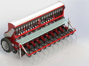 WG 1024 - Mounted mechanical seed drill 3D Model