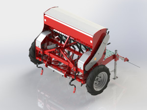 WG 1024 - Mounted mechanical seed drill 3D Model