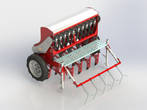 WG 1024 - Mounted mechanical seed drill 3D Model
