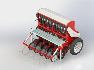 WG 1024 - Mounted mechanical seed drill 3D Model