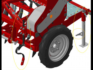 WG 1024 - Mounted mechanical seed drill 3D Model