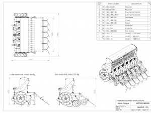 WG 1024 - Mounted mechanical seed drill 3D Model
