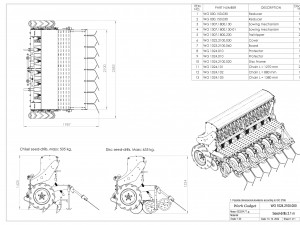 WG 1024 - Mounted mechanical seed drill 3D Model