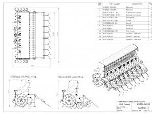 WG 1024 - Mounted mechanical seed drill 3D Model