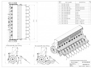 WG 1024 - Mounted mechanical seed drill 3D Model