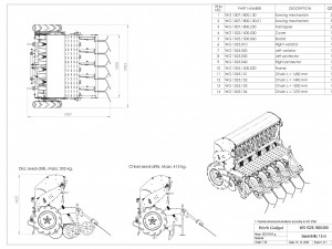 WG 1025 - Variator seed drill Modelo 3D
