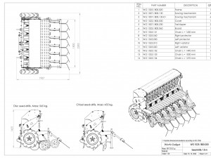 WG 1025 - Variator seed drill Modelo 3D